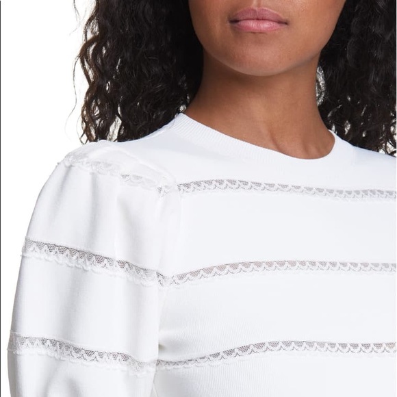Alice Olivia Lavona Lace Sweater 